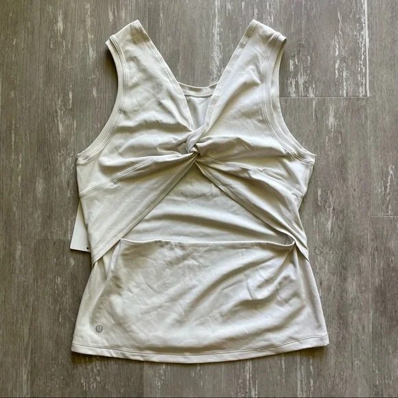 Lululemon Nulu Back-Twist Yoga Tank Top - White Opal - Picture 2 of 6